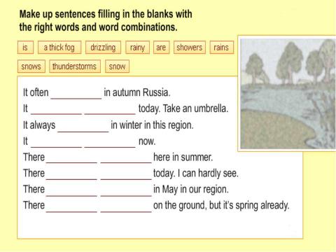 Презентация на тему "Whatever the weather. Whether we like it or not" по английскому языку