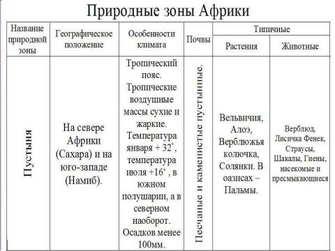 Презентация на тему "Природные зоны Африки 7 класс" по географии