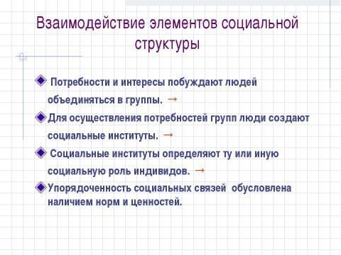 Презентация на тему "Структура общества и её элементы" по обществознанию