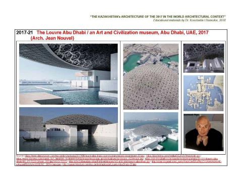 Презентация на тему "The Kazakhstan’s architecture of the 2017 in the World architectural context / The Album of typical examples by Dr. Konstantin I.Samoilov. – Almaty, 2018. – 138 p." по МХК