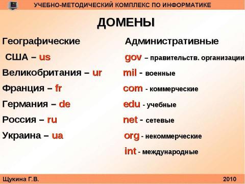 Презентация на тему "Организация и структура телекоммуникационных компьютерных сетей" по информатике