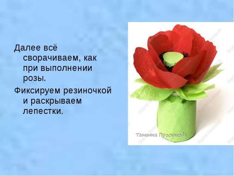 Презентация на тему "Парад цветов" по технологии