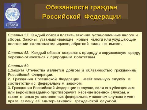 Презентация на тему "Права человека и человек в обществе" по обществознанию