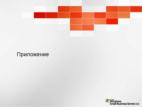 Презентация на тему "Windows Small Business Server 2003. Технологический прорыв для малого бизнеса" по информатике