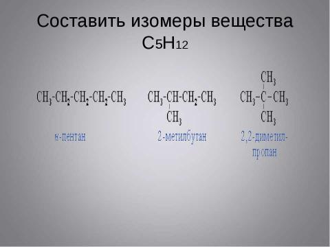 Презентация на тему "Изомерия. Классификация органических веществ" по химии