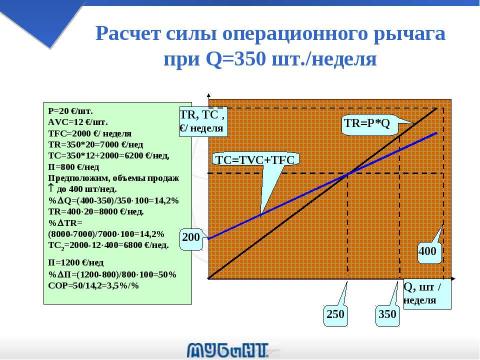 Презентация на тему "Операционный анализ и управление товарным портфелем фирмы" по экономике