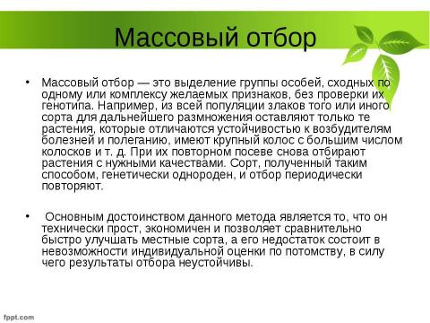 Презентация на тему "Селекция растений" по биологии