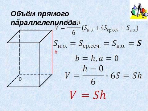 Презентация на тему "Объёмы тел" по математике