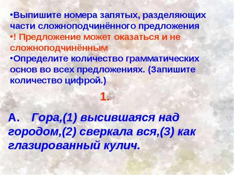 Презентация на тему "Тренировочные упражнения" по русскому языку