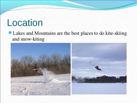 Презентация на тему "Kite skiing" по английскому языку