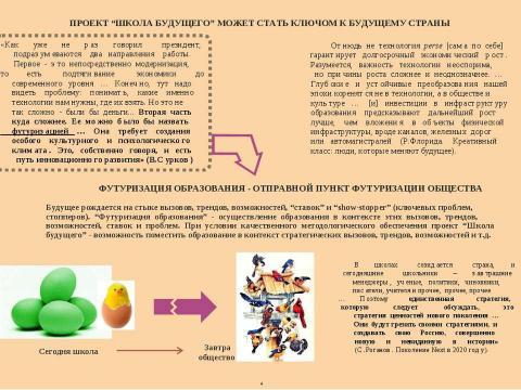 Презентация на тему "Проект школы будущего" по педагогике