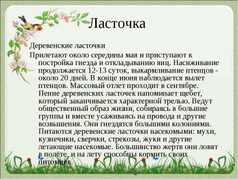 Презентация на тему "Летят перелётные птицы" по начальной школе