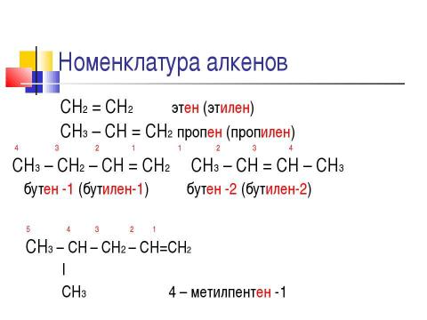 Презентация на тему "Непредельные углеводороды. Алкены" по химии