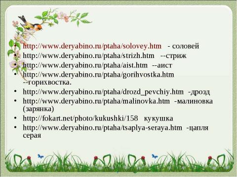 Презентация на тему "Летят перелётные птицы" по начальной школе