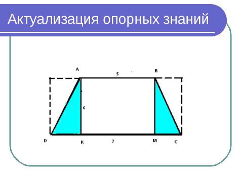 Презентация на тему "Площадь трапеции" по математике