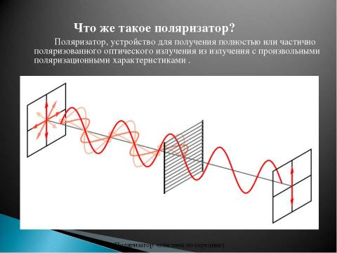 Презентация на тему "Поляризация света 8 класс" по физике