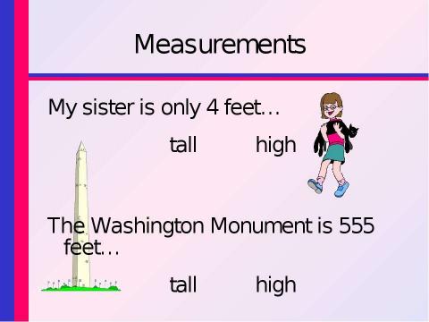 Презентация на тему "Are They Tall or High?" по английскому языку