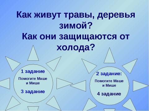 Презентация на тему "Как зимуют травы, кустарники и деревья" по окружающему миру