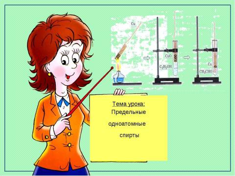 Презентация на тему "Предельные одноатомные спирты" по химии