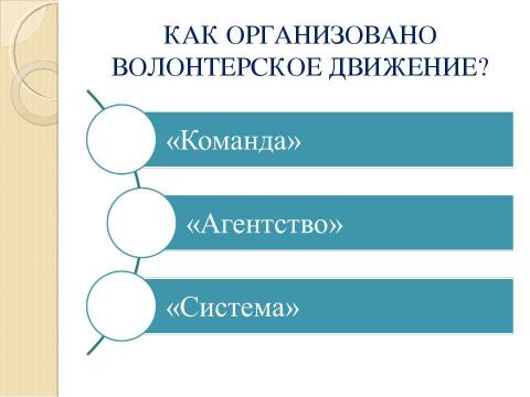 Презентация на тему "Концепция организации волонтерского движения" по обществознанию