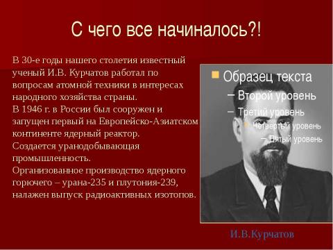 Презентация на тему "Атомная энергетика и ее экологические проблемы" по физике