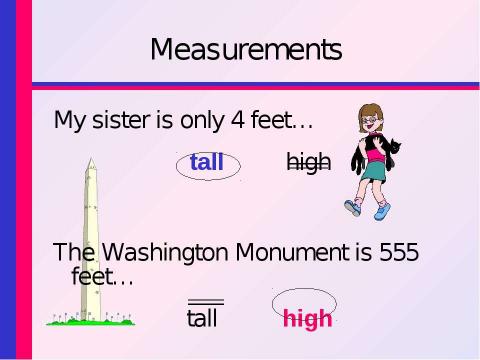 Презентация на тему "Are They Tall or High?" по английскому языку