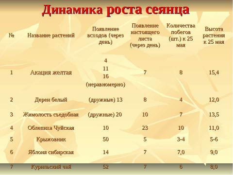 Презентация на тему "Выращивание кустарников из семян в условиях Амгинского улуса" по экологии