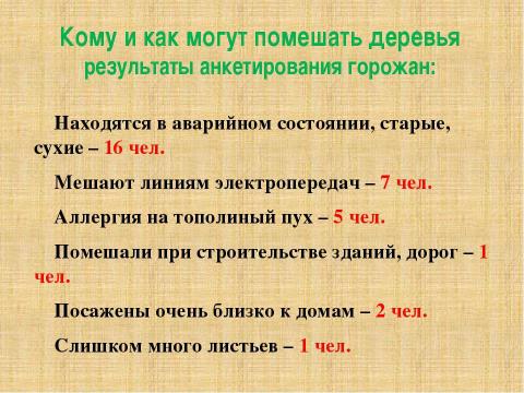 Презентация на тему "Вырубка деревьев - большая проблема маленького города" по экологии