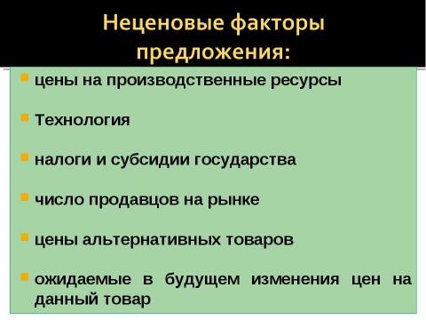 Презентация на тему "Закон спроса и предложения" по экономике