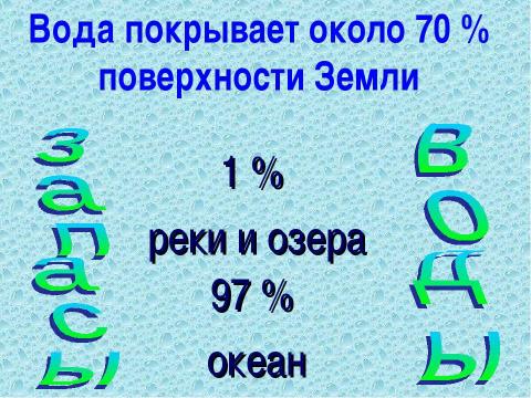 Презентация на тему "Вода- это источник жизни" по начальной школе