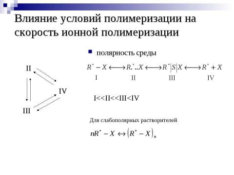 Презентация на тему "Ионная полимеризация" по химии