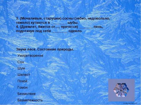 Презентация на тему "Сочинение-описание «Зимнее утро в лесу» 6 класс" по русскому языку