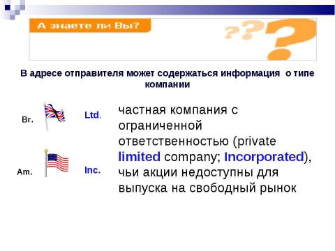 Презентация на тему "Business letter" по английскому языку