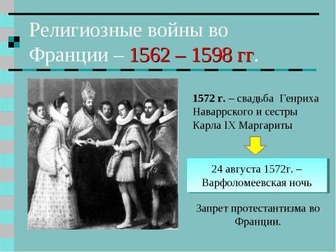 Презентация на тему "Религиозные войны и укрепление абсолютной монархии во Франции" по истории