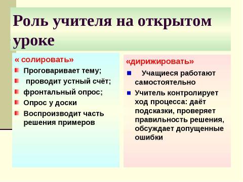 Презентация на тему "Как подготовить и провести открытый урок" по педагогике