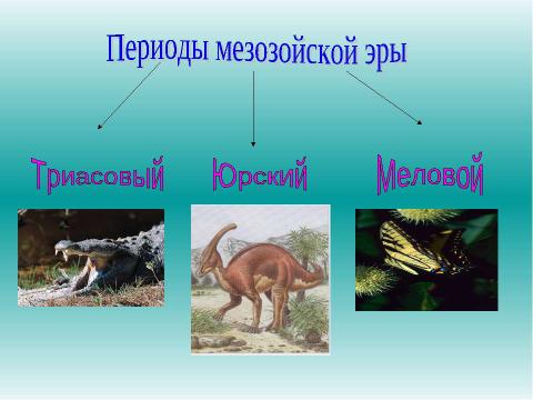 Презентация на тему "Развитие жизни в мезозойскую эру" по биологии