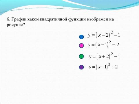 Презентация на тему "Распознавание графиков функций" по математике