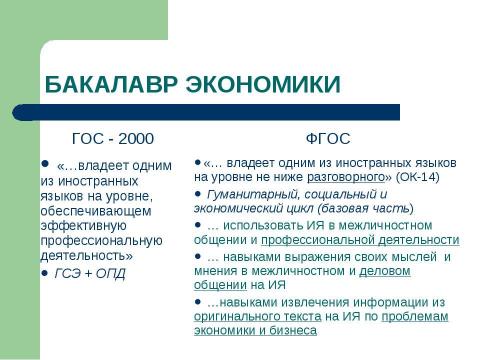 Презентация на тему "Иностранные языки на неязыковых факультетах вузов" по педагогике