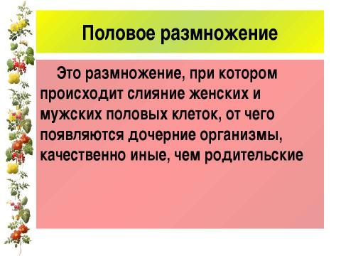 Презентация на тему "Размножение и оплодотворение у растений" по биологии