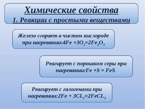 Презентация на тему "Железо 9 класс" по химии