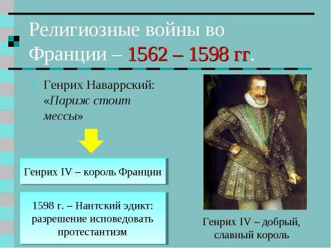 Презентация на тему "Религиозные войны и укрепление абсолютной монархии во Франции" по истории