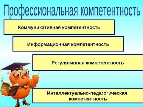 Презентация на тему "Профессиональная компетентность" по педагогике