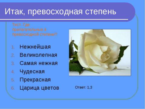 Презентация на тему "Имя прилагательное как часть речи" по русскому языку