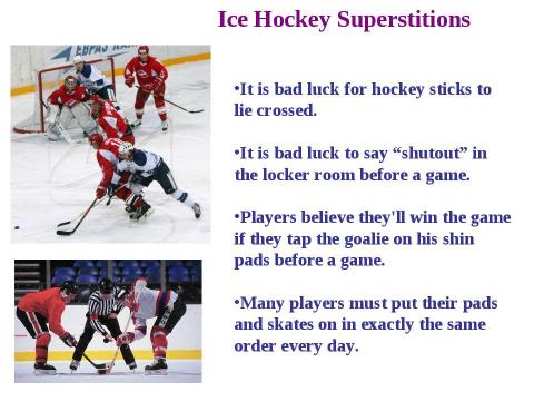 Презентация на тему "Sporting Superstitions" по английскому языку