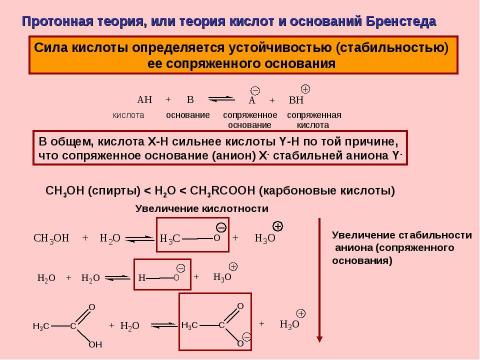 Презентация на тему "Теории кислот и оснований. Классификация реакций и реагентов" по химии