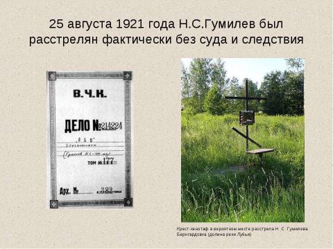 Презентация на тему "Жизнь и творчество Николая Гумилева" по литературе