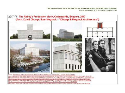 Презентация на тему "The Kazakhstan’s architecture of the 2017 in the World architectural context / The Album of typical examples by Dr. Konstantin I.Samoilov. – Almaty, 2018. – 138 p." по МХК