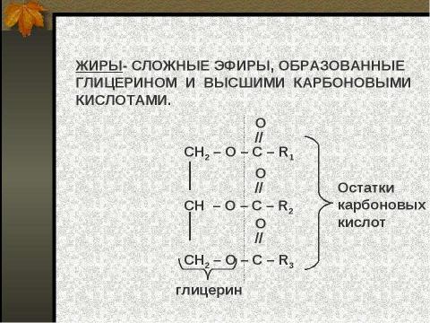 Презентация на тему "Жиры" по химии