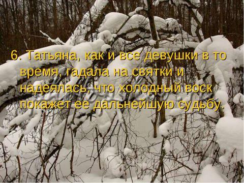 Презентация на тему "Природа восприятии автора, Татьяны Лариной (любимой героини Пушкина в романе)" по литературе