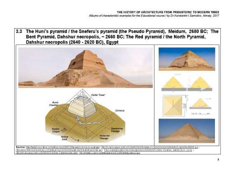 Презентация на тему "THE ANCIENT EGYPT’s ARCHITECTURE / The history of Architecture from Prehistoric to Modern times: The Album-3 / by Dr. Konstantin I.Samoilov. – Almaty, 2017. – 18 p." по истории